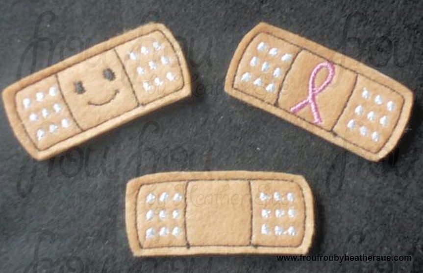 Clippies Bandage Medical THREE Design SET Machine Embroidery In The Hoop Project 1.5, 2 and 3 inch