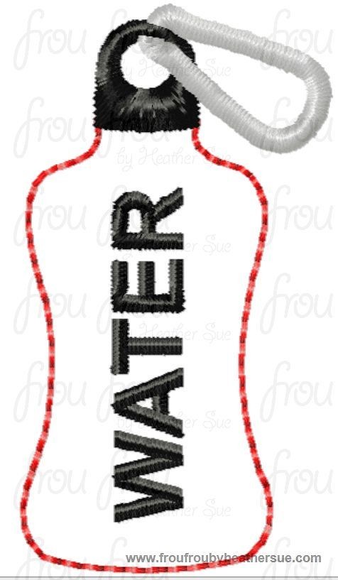 Clippie Water Bottle Machine Embroidery In The Hoop Project 1.5, 2, and 3 inch