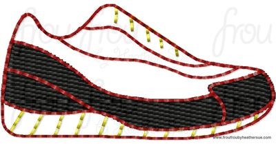 Clippie Running Shoe Machine Embroidery In The Hoop Project 1.5, 2, and 3 inch