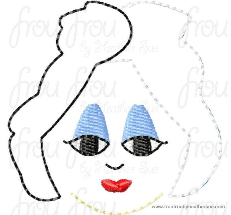 Clippie Cruel Lady Cutie Machine Embroidery In The Hoop Project 1.5, 2 and 3 inch