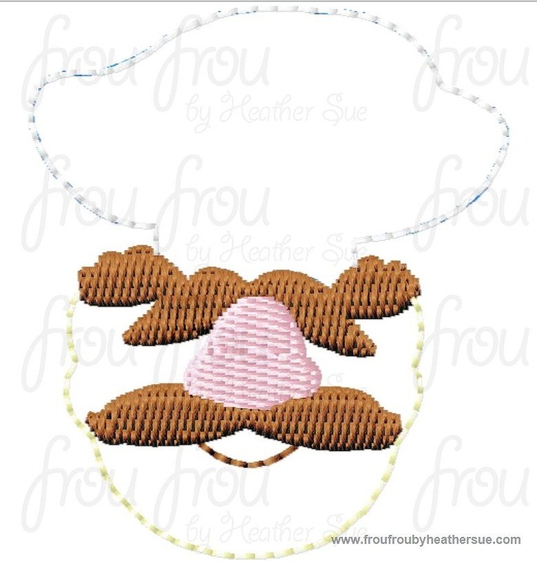 Clippie Swede Chef Head Machine Embroidery In The Hoop Project 1.5, 2, and 3 inch