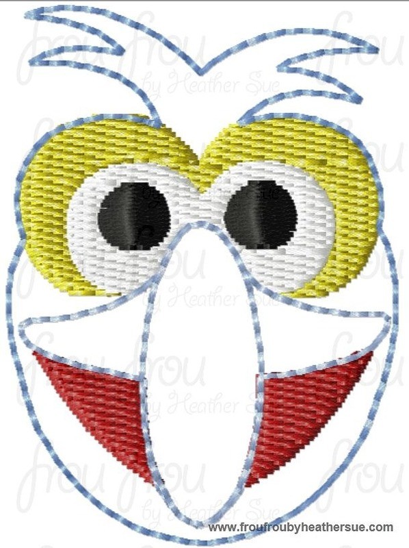 Clippie Gonzy Head Machine Embroidery In The Hoop Project 1.5, 2, and 3 inch