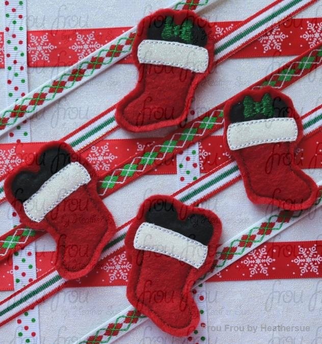 Clippie Stocking Mister and Miss Mouse TWO Design SET Machine Embroidery In The Hoop Project 1.5, 2, and 3 inch