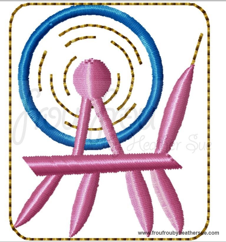 Clippie Spinning Wheel Sleeping Pretty Princess Machine Embroidery In The Hoop Project 1.5, 2, and 3 inch