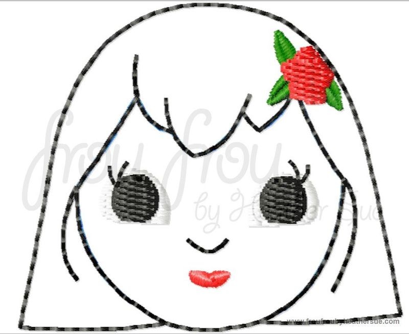 Clippie Lila Cutie Princess Machine Embroidery In The Hoop Project 1.5, 2, and 3 inch