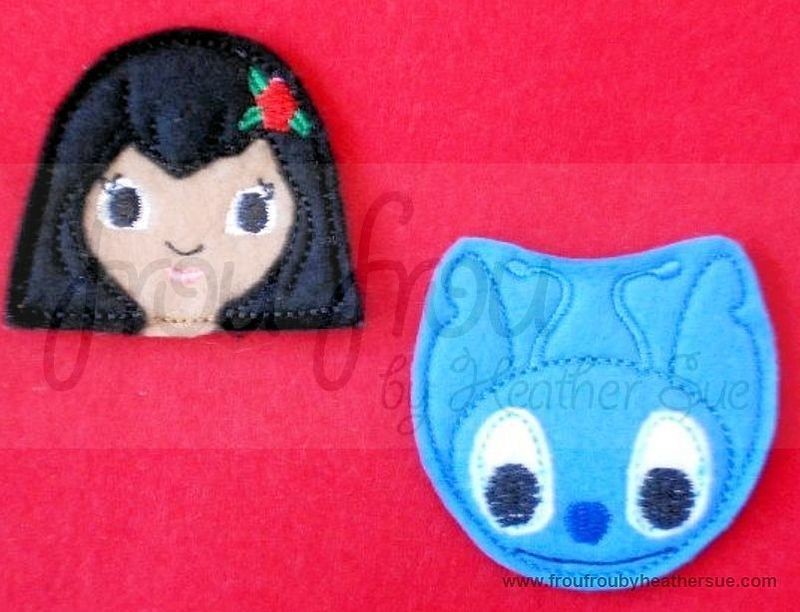 Clippie Lila and Lila's Alien Little Cutie Princess TWO Design SET Machine Embroidery In The Hoop Project 1.5, 2, and 3 inch