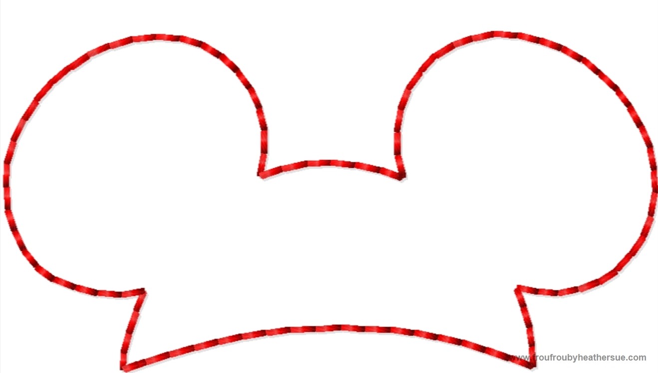 Clippie Mister Mouse Ears Hat Machine Embroidery In The Hoop Project 1, 1.5, 2, 3, and 4 inch