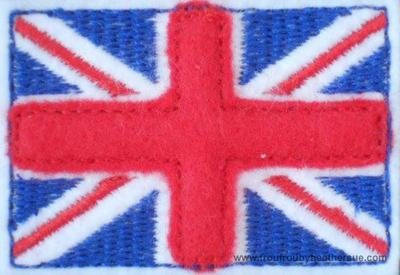 Clippie Union Jack Flag Machine Embroidery In The Hoop Project 1.5, 2, and 3 inch