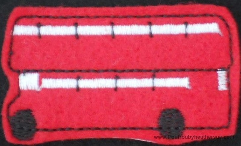 Clippie Double Decker Bus Machine Embroidery In The Hoop Project 1.5, 2, and 3 inch