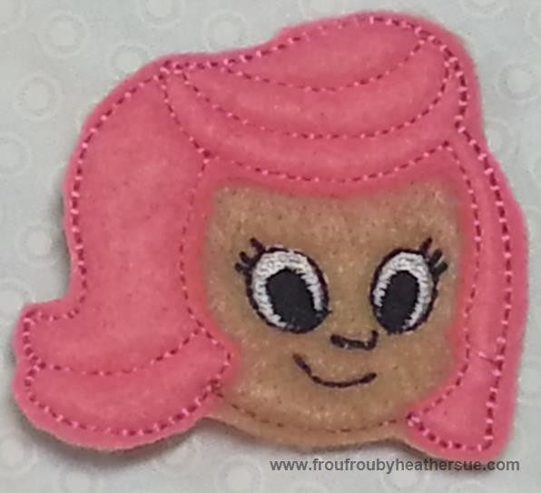 Clippie Bubble Fish Monny Machine Embroidery In The Hoop Project 1, 1.5, 2, and 3 inch