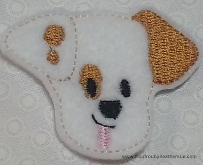 Clippie Bubble Fish Puppy Dog Machine Embroidery In The Hoop Project 1, 1.5, 2, and 3 inch