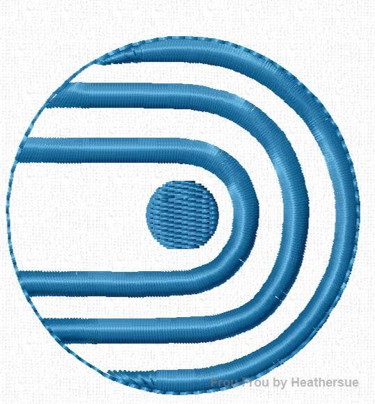 Clippie Vintage Ecpot Motion Symbol Machine Embroidery In The Hoop Project 1, 1.5, 2, and 3 inch