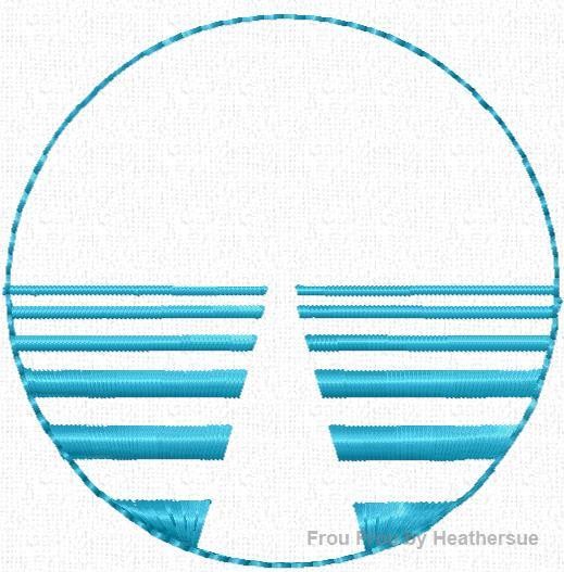 Clippie Horizons Vintage Ecpot Symbol Machine Embroidery In The Hoop Project 1, 1.5, 2, and 3 inch