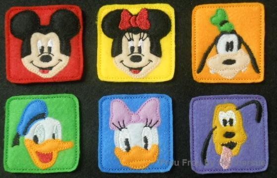 Clippies Fab SIX Head SET Machine Embroidery In The Hoop Project 1.5, 2, and 3 inch