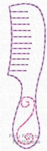 Clippie Comb Machine Embroidery In The Hoop Project 1, 1.5, 2, and 3 inch