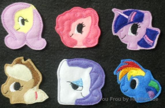 Clippie Little Horse SIX Design SET Machine Embroidery In The Hoop Project 1, 1.5, 2, and 3 inch
