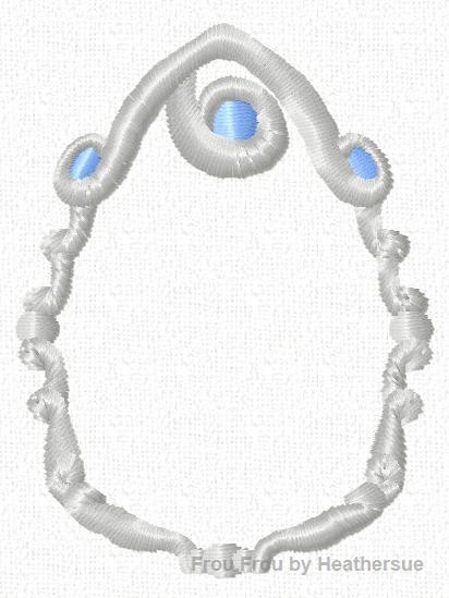 Clippies Amulet Princess Sofie the First Machine Embroidery Design In The Hoop Project 1, 1.5, 2, and 3 inch