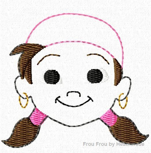 Clippie Isabelle Pirate Machine Embroidery In The Hoop Project 1.5, 2, and 3 inch
