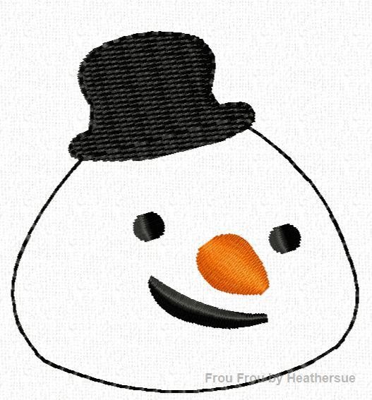Clippies Cold Snowman Doc Stuffins Machine Embroidery Design In The Hoop Project 1, 1.5, 2, and 3 inch