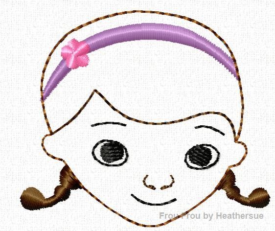 Clippies Doc Stuffins Machine Embroidery Design In The Hoop Project 1, 1.5, 2, and 3 inch