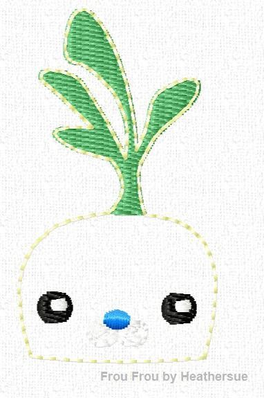 Clippie Octo Turnip Machine Embroidery In The Hoop Project 1.5, 2, and 3 inch