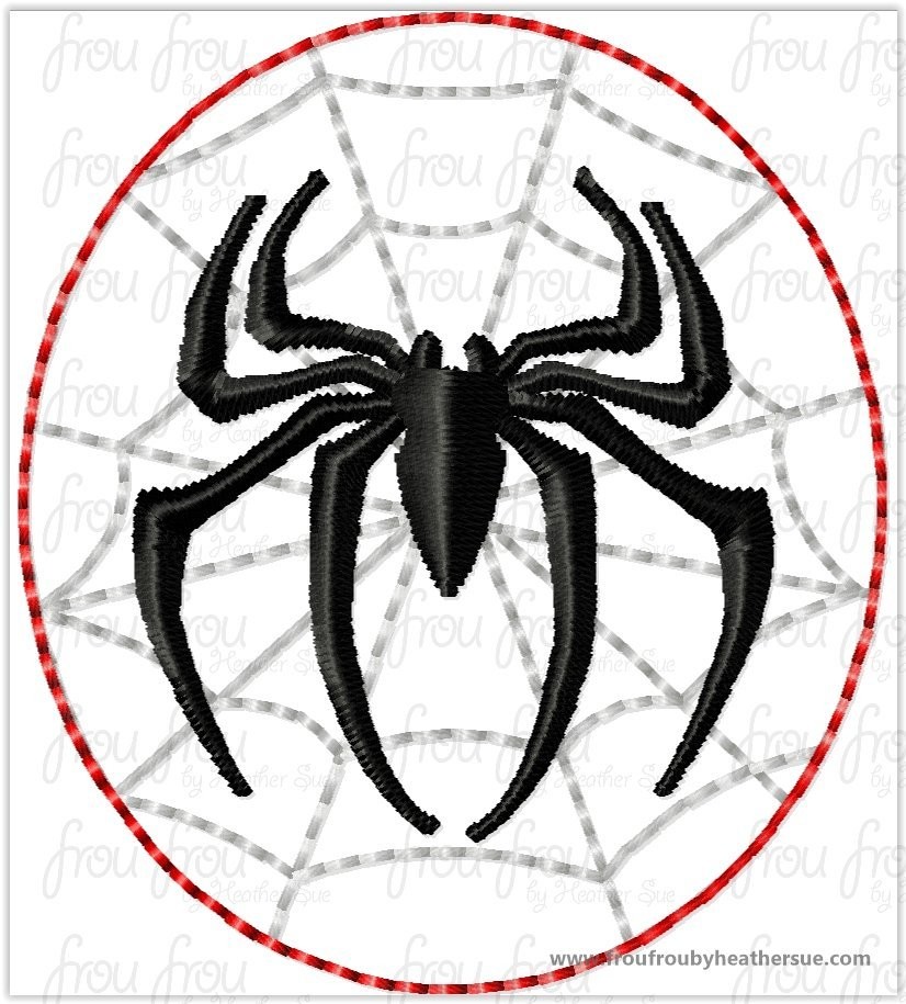 Clippie Spider Superhero Super Hero Embroidery In The Hoop Project 1.5, 2, 3, and 4inch