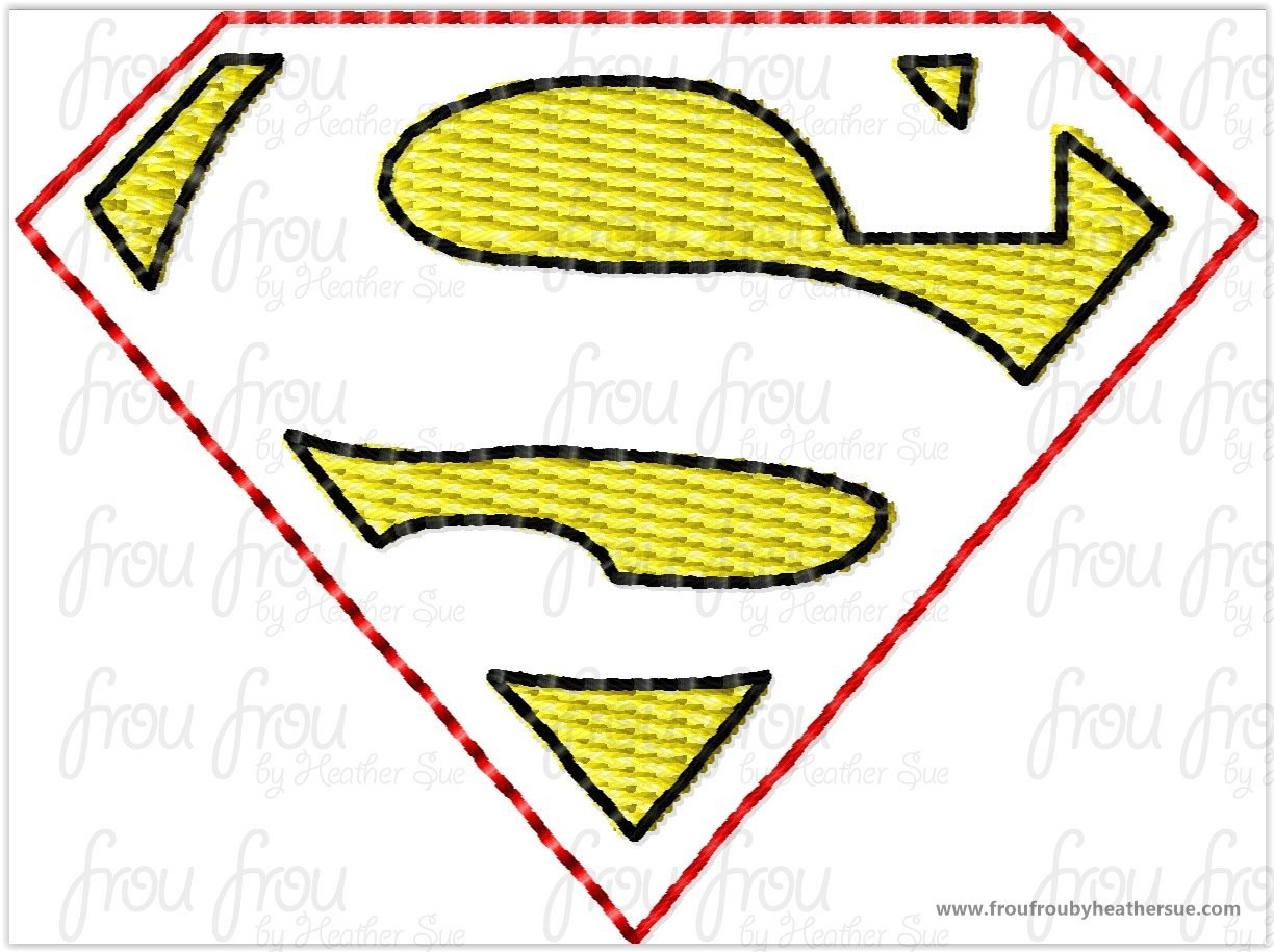 Clippie Superhero Man Super Hero Machine Embroidery In The Hoop Project 1.5, 2, 3, and 4inch