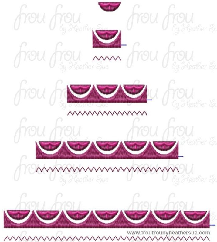 Annie Freezing Cape Trim Embroidery Machine Embroidery Design, multiple sizes including 4 inch