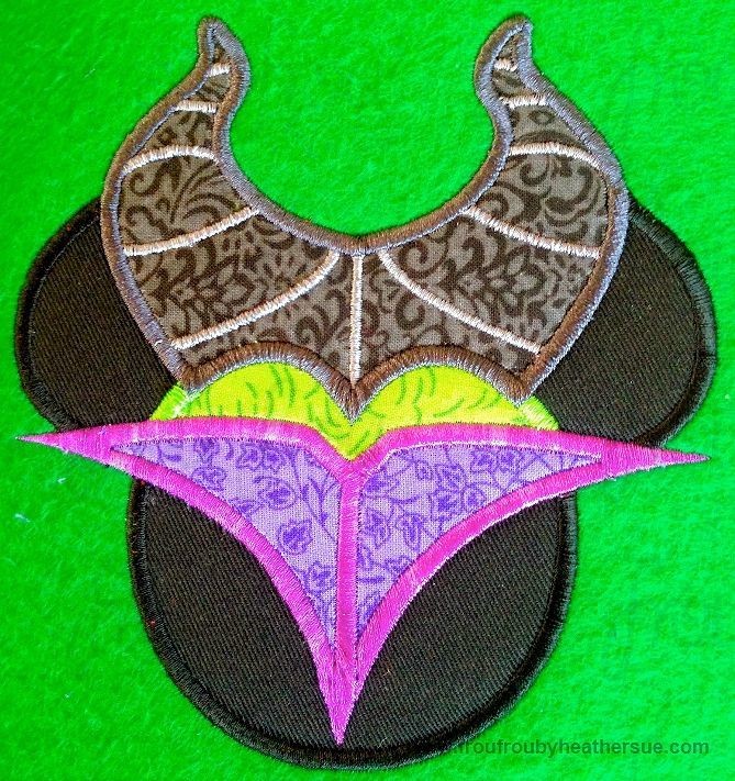Magnificent Queen Mouse Head Machine Applique Embroidery Designs, multiple sizes including 4 inch