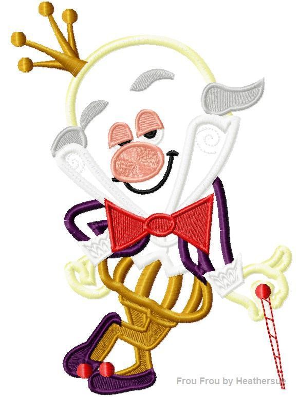 Candy King Video Game Wrecker Machine Applique Embroidery Design, Multiple Sizes, including 4 inch