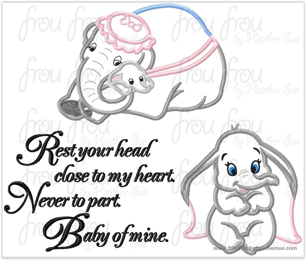 Baby Elephant And Mother Three Design Set Machine Applique Embroidery Design Multiple Sizes Including 4 Inch,Kitchen Cabinet Door Designs