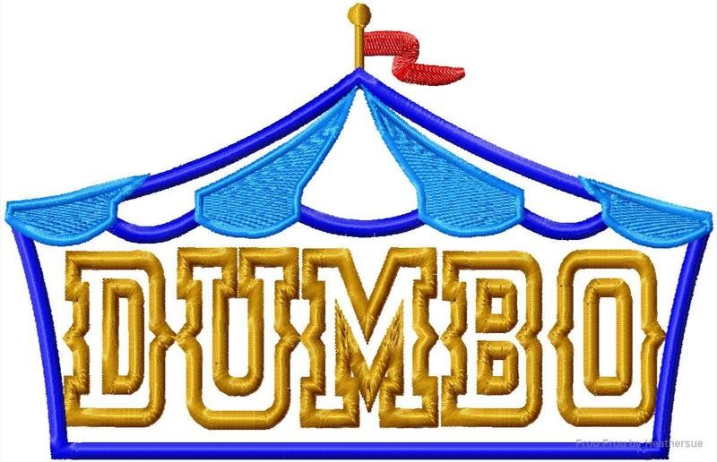Flying Elephant Logo Tent Machine Applique Embroidery Design, Multiple sizes including 4 inch