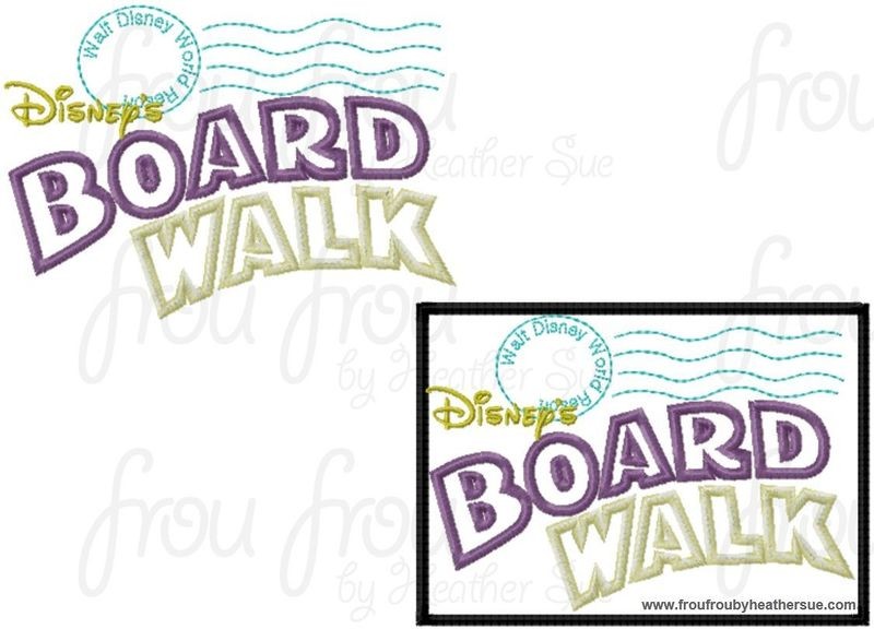 Board Resort Hotel Motel TWO Design SET Machine Applique Embroidery Design, Multiple sizes including 4 inch