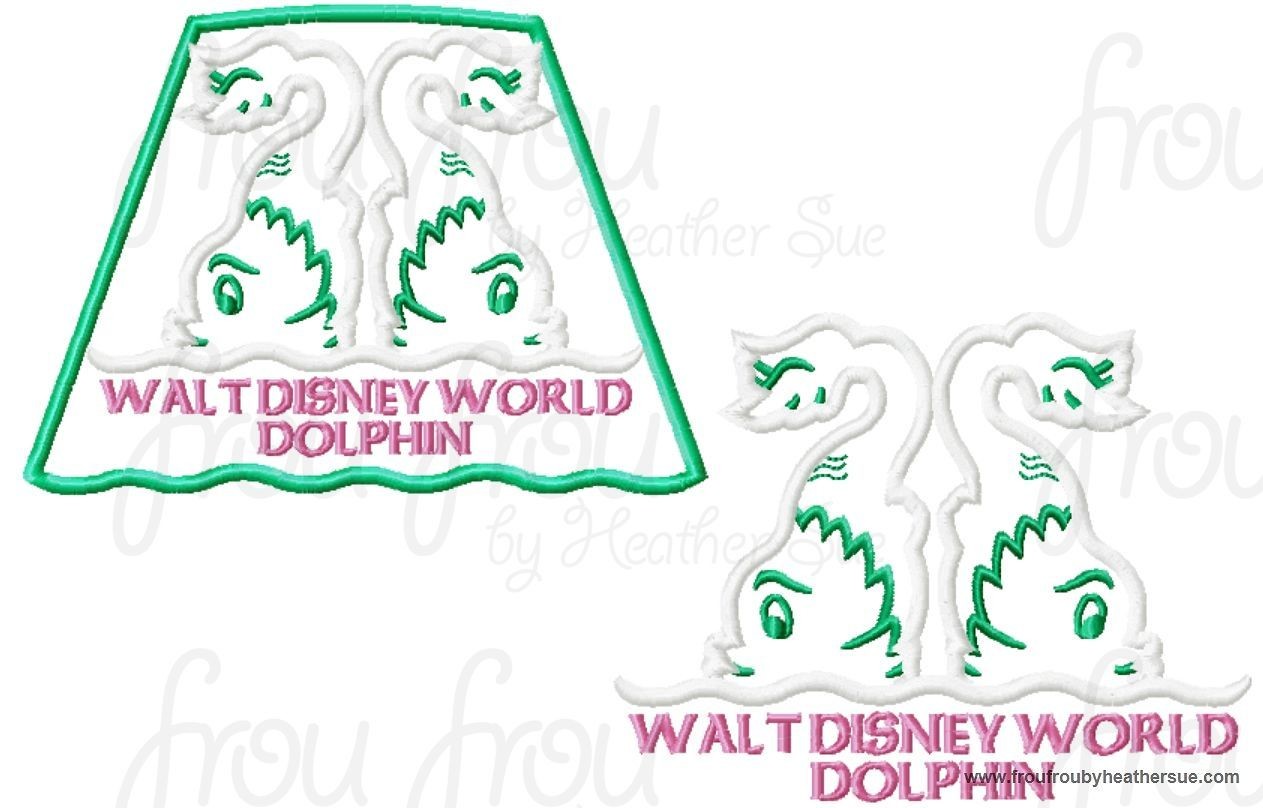 Fish Resort Hotel Motel sign TWO DESIGN SET machine applique Embroidery Design, multiple sizes- including 4  inch