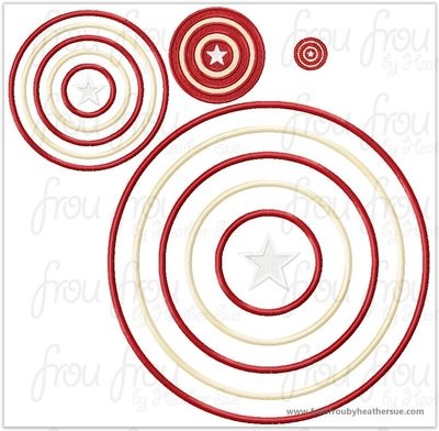 Target Bullseye Toy Movie Ride Machine Applique Embroidery Design, in 14 Sizes, including 1 inch to 16 inch