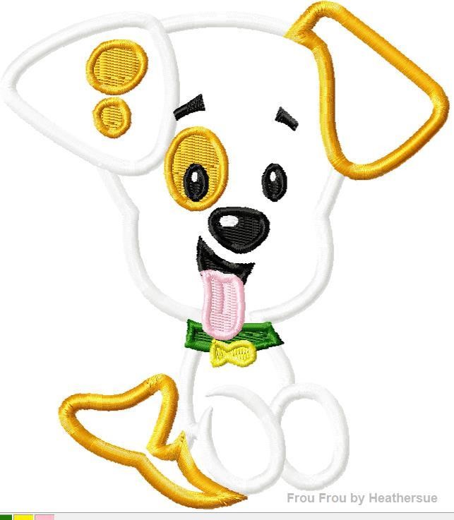 Bubble Fish Puppy Dog Mermaid Merman Machine Applique Embroidery Design, multiple sizes, including 4 inch