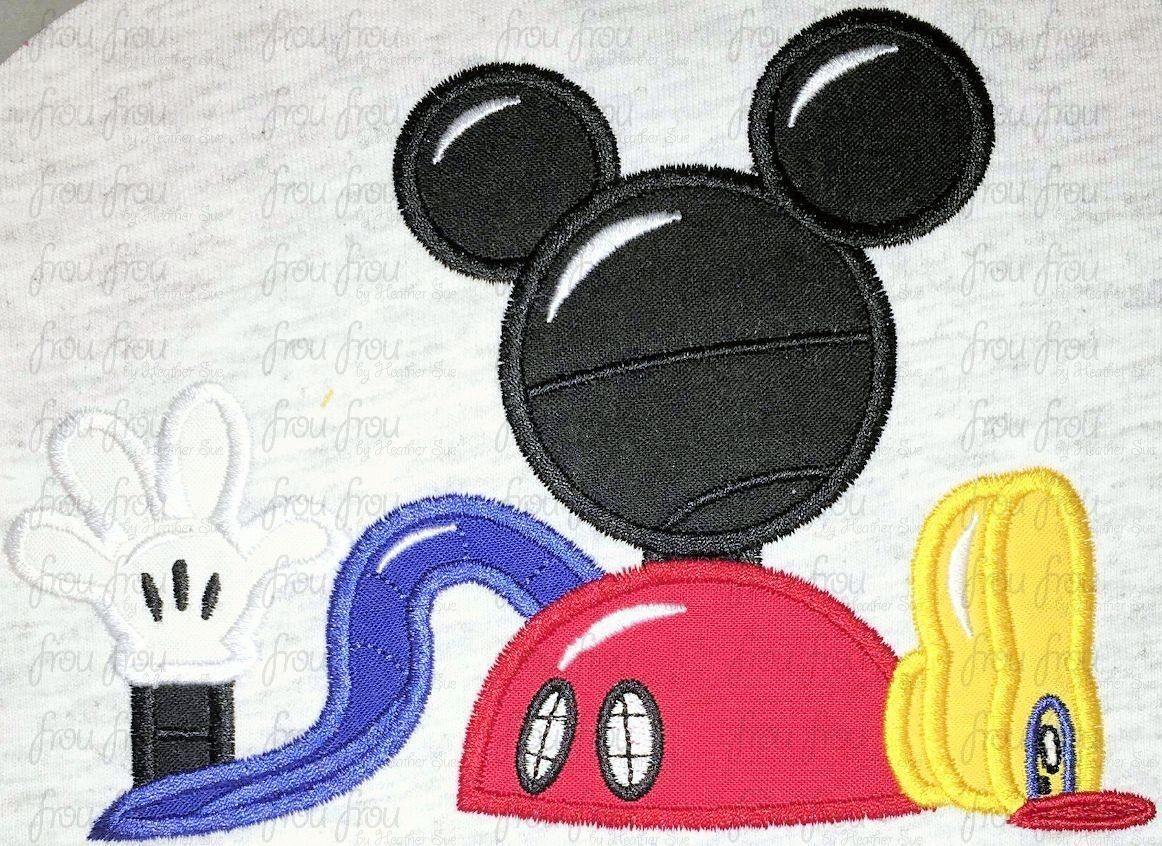 Mister Mouse Clubhouse Applique Embroidery Designs, multiple sizes including 3&quot;-16&quot;