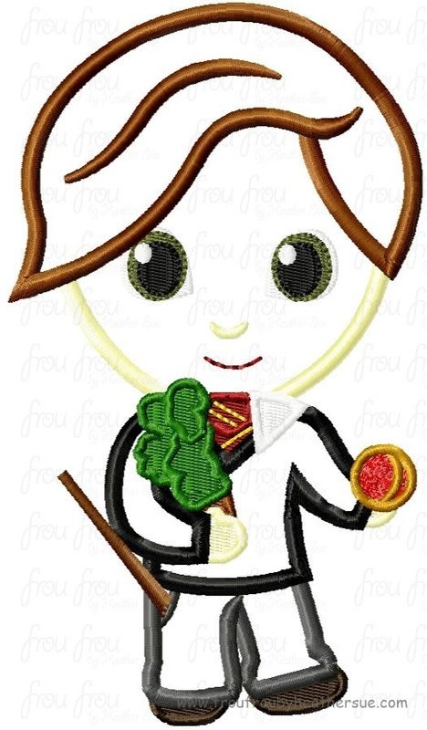 Never Long Pants Wizard Little Cutie Machine Applique Embroidery Design, Multiple Sizes NOW INCLUDING 4 INCH