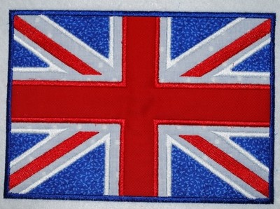 Union Jack Flag Machine Applique Embroidery Designs, Multiple sizes including 4 inch