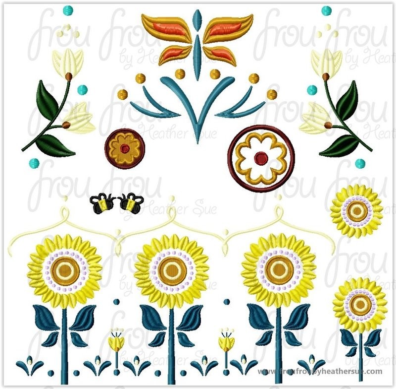 Freezing Fever Annie Dress Embroidery  NINE Design SET Machine Embroidery Design, multiple sizes including 2, 3, 4, 5, 6, 7, 8, 9, and 10 inch
