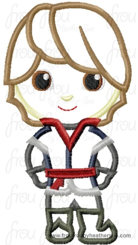 Kris Freezing Cutie Little Princess Machine Applique Embroidery Design, Multiple Sizes, NOW INCLUDING 4 INCH