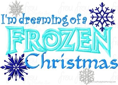 I'm Dreaming of a Freezing Christmas Machine Applique Embroidery Design, multiple sizes including 4 inch