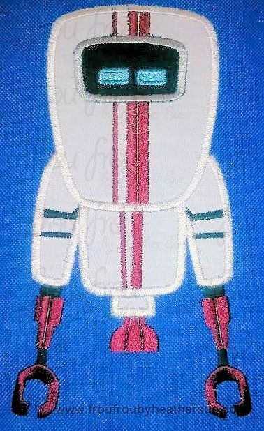Bernie Robot Wally Machine Applique Embroidery Design, Multiple sizes
