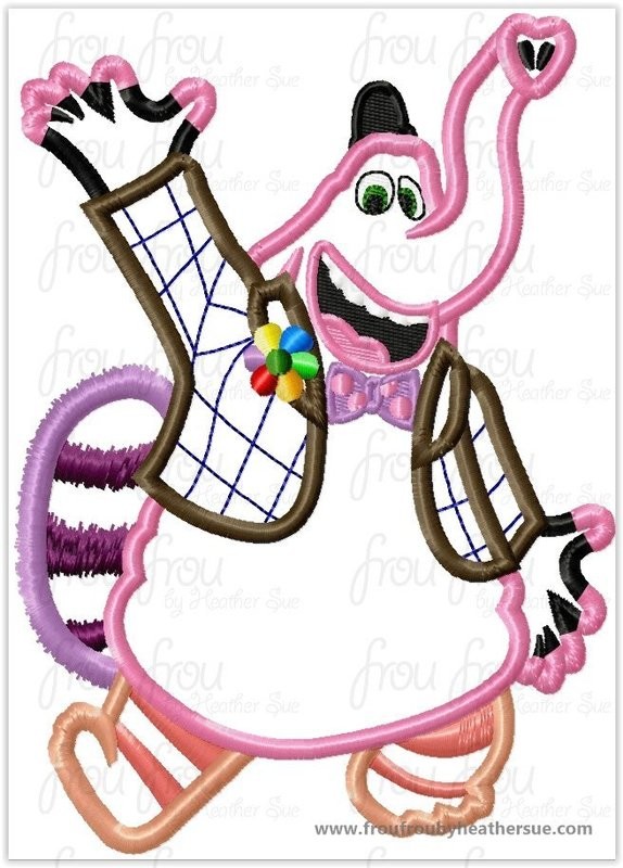 Bang Bang Imaginary Friend Emotion In Out Machine Applique Embroidery Design, Multiple Sizes Including 3- 16"