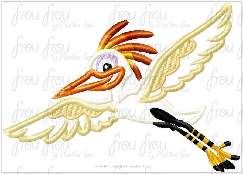 Oh No Bird Lion Guardians Machine Applique Embroidery Design, Multiple Sizes including 2"-16"