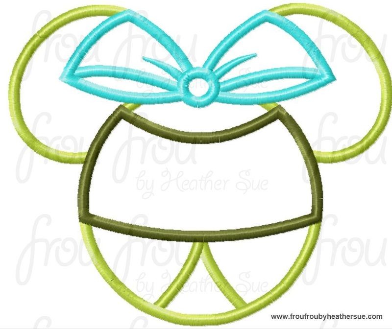 Drizzy Stepsister Cindy Mister Mouse Head Machine Applique Embroidery Design, Multiple Sizes NOW INCLUDING 4 INCH