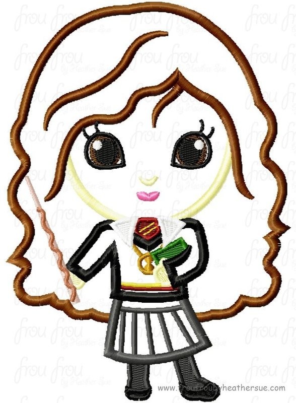 Her My One Wizard Little Cutie Machine Applique Embroidery Design, Multiple Sizes NOW INCLUDING 4 INCH