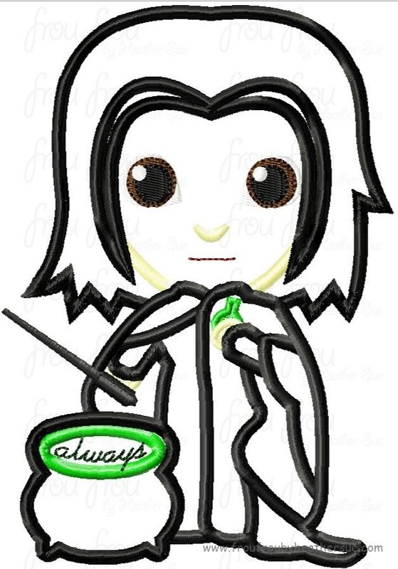 Severed Snap Wizard Little Cutie Machine Applique Embroidery Design, Multiple Sizes NOW INCLUDING 4 INCH
