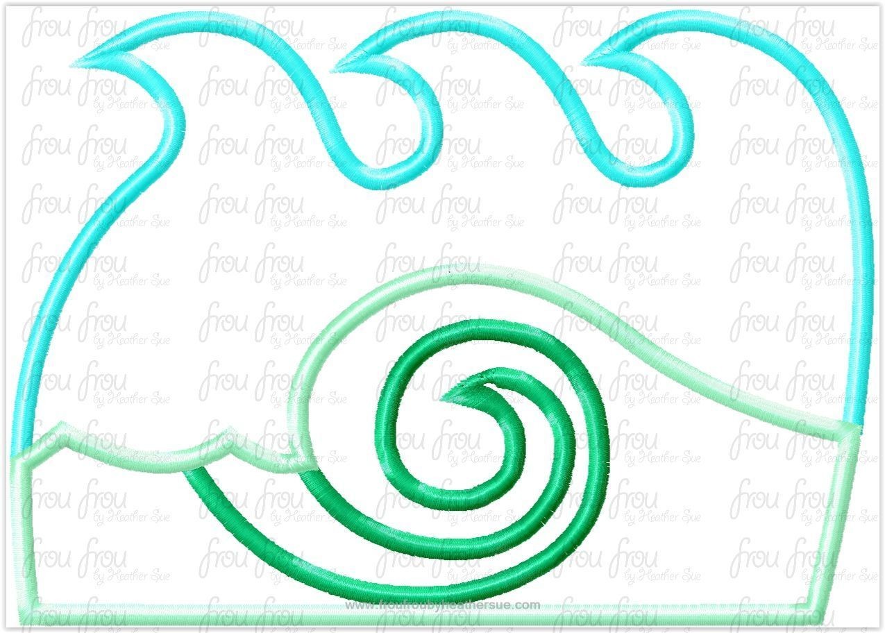 Hawaiian Waves It&#39;s a Small Globe Ride Machine Applique Embroidery Design, Multiple Sizes including 4&quot;-16&quot;