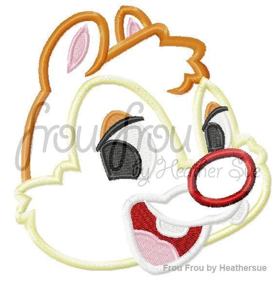 Dole Chipmunk Just Head Machine Applique Embroidery Design, Multiple Sizes, including 4 inch